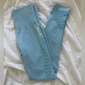 Light Blue Gymshark VITAL SEAMLESS LEGGINGS (XS)